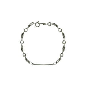 TIFFANY Vintage Silver Heart Charm Bracelet